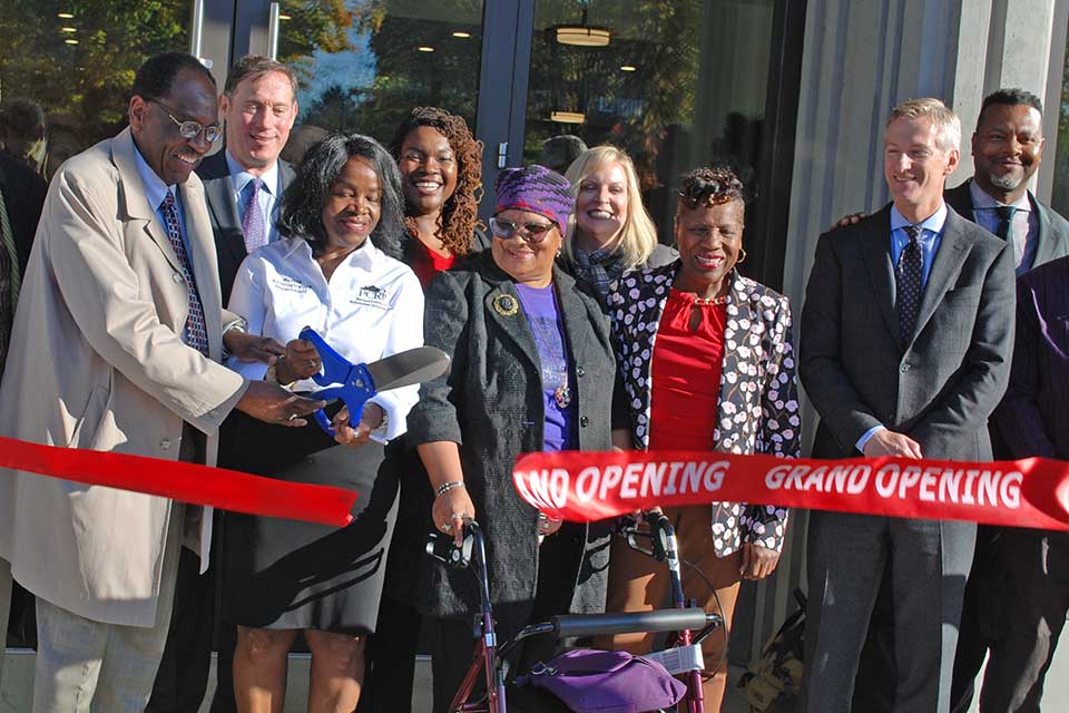 Beatrice Morrow ribbon cutting